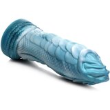 Creature Cocks Sea Serpent Blue Scaly Silicone Dildo Cene