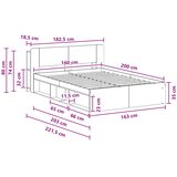  Okvir kreveta s pohranom Bijela 160 x 200 cm Konstruirano drvo | shoptok.hr