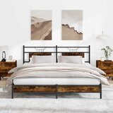  Metalni okvir kreveta bez madraca smeđa boja hrasta 183x213 cm | shoptok.hr