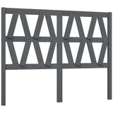 Uzglavlje za krevet sivo 126 x 4 x 100 cm od masivne borovine | shoptok.hr