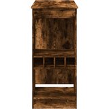 vidaXL Barska miza s policami dimljen hrast 90x47,5x103,5 cm inž. les | Shoptok.si