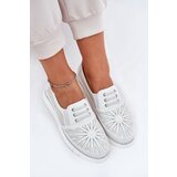 EVENTO Women's Slip-On Lace-Up Shoes White Azethia | shoptok.hr