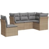 Maison Chic Seti vrtnega pohištva - Vrtna garnitura - Vrtni pohištvo set 5-delna z blazinami bež poli ratan, (21817640) Cene
