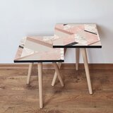 Hanah home 2Shp453 - pink pinkminkbeigewhite nesting table (2 pieces) | ePonuda.com