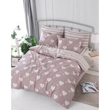 Herz Dusty Rose Dusty RoseWhite King Quilt Cover Set (FR) | Eponuda.com