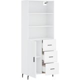  Visoka komoda bijela 69,5x34x180 cm konstruirano drvo | Eponuda.com