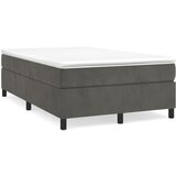 vidaXL Krevet box spring s madracem tamnosivi 120 x 190 cm baršun Cijene
