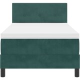  Box Spring Postelja z Blazino Temno Zelena 80x200 cm Žamet, (22051641) | Shoptok.si