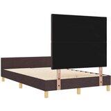 vidaXL Postelja Temno Rjava 120x200 cm Tkanina, (22052237) | Shoptok.si