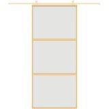  Klizna vrata zlatna 90 x 205 cm matirano staklo ESG i aluminij | shoptok.hr
