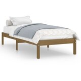 The Living Store Posteljni okvir medeno rjav iz trdne borovine 100x200 cm - Posteljni Okvir, (21526042) | Shoptok.si