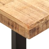  Klupa od grubog masivnog drva manga i čelika 110 cm | shoptok.hr