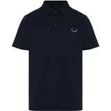 Trendyol Navy Blue Regular/Normal Cut Embroidered Textured Polo Collar T-Shirt