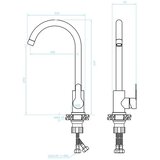 KUCHINOX Slavina za sudoper Mono crna, visoka | shoptok.hr
