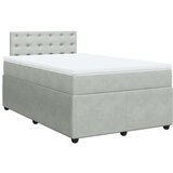 Box spring krevet s madracem svjetlosivi 120x200 cm baršunasti | shoptok.hr