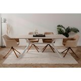MID.YOU Jedilna miza , bela, peščene barve | Shoptok.si