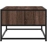 vidaXL Klubska mizica rjavi hrast 100x50x35 cm inž. les in kovina | Shoptok.si