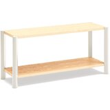 Teulat Kremno bel/v svetli naravni barvi regal v hrastovem dekorju 126x59x43 cm Bona – | Shoptok.si