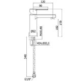 Paffoni RIN071NO Vallone armatura za umivalnik črna | Shoptok.si