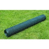 vidaXL Zicna ograja pocinkana s PVC oblogo 25x0,5 m zelena | Shoptok.si