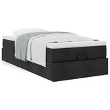 vidaXL otomanski okvir kreveta s madraca crni 90x200cm od tkanine | shoptok.hr
