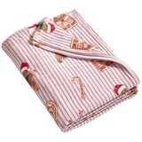 Catherine Lansfield Crvena/u prirodnoj boji deka s božićnim motivom 170x130 cm Christmas Gingerbread Stripe – Cijene