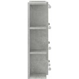 Ormarić s ogledalom i LED svjetlima boja betona 70x16,5x60 cm | shoptok.hr