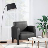vidaXL Sofa fotelja s naslonima za ruke crna 54 cm umjetna koža Cijene