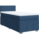 vidaXL Box spring postelja z vzmetnico modra 80x200 cm blago, (21308156) | Shoptok.si
