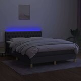  Krevet box spring s madracem LED tamnosivi 140x200 cm tkanina | shoptok.hr
