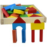Magic Toys 24-delni set barvnih lesenih gradbenih kock v škatli | Shoptok.si