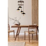 Opviq david 4 Lü ceviz Sıralı metal Başlıklı Sarkıt V2 brownblack chandelier Cene