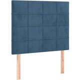 vidaXL Box spring postelja z vzmetnico LED temno modra 80x200 cm žamet | Shoptok.si