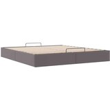 vidaXL Otomanski posteljni okvir brez vzmetnice siv 160x200 cm | Shoptok.si
