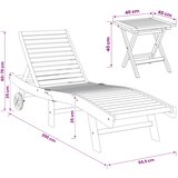  Ležaljka 2 pcs Smeđa Čvrsto teak drvo | shoptok.hr