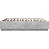  Okvir kreveta s LED svjetlima boja betona 200 x 200 cm drveni | shoptok.hr