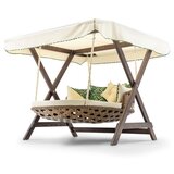 Hanah home dominic - cream cream garden double swing chair cene