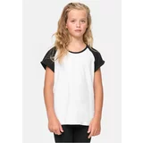 Urban Classics Kids Girls' contrasting raglan T-shirt white/black