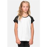 Urban Classics Kids Girls' contrasting raglan T-shirt white/black | shoptok.hr