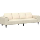  Tkaninska sofa s jastukom Krema 208 cm Baršunasta tkanina | shoptok.hr