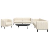  3-dijelni set sofa krem od mikrovlakana | shoptok.hr