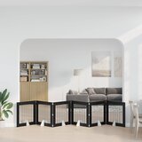  Vrata za pse s postoljem 6 pcs Crni hrast 80 x 80 cm | shoptok.hr