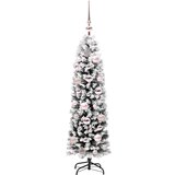 vidaXL Umestno božično drevo Zelena 120 cm PVC in Jeklo in Plastika | Shoptok.si