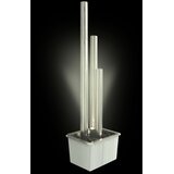  Vrtna fontana srebrna 48 x 34 x 153 cm od nehrđajućeg čelika | shoptok.hr