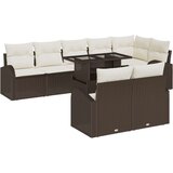  Set od 9 komada vrtne sofe s jastučićima smeđi poli ratan | shoptok.hr