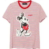 Desigual Majice s kratkimi rokavi MICKEY PATCH 24SWTK77 Rdeča