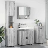vidaXL Komplet pohištva za kopalnico 4 pcs Siva sonoma 61 x 35 x 64 cm | Shoptok.si
