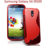  Gumijasti / gel etui S-Line za Samsung Galaxy S4 i9500 - rdeči Cene