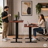  Električni radni stol 140x60 cm, podesiv po visini 72-118 cm, boja hrasta ModernHome | shoptok.hr