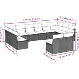  12-dijelni set vrtnih sofa od poliratana s jastucima bež | shoptok.hr